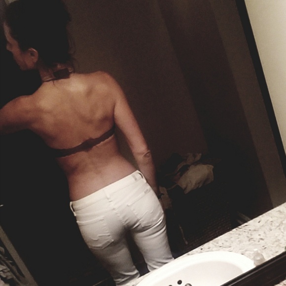 7 for all Mankind White skinny jeans - Picture 3 of 6